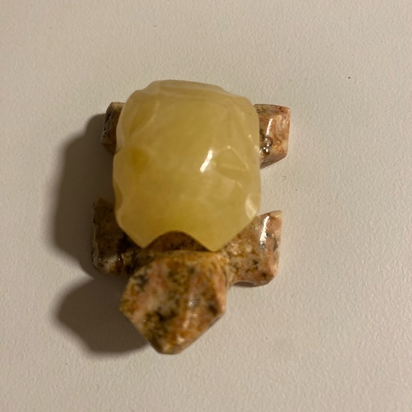 Polished Yellow Stone Turtle Figurine - Picture 4 of 7